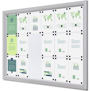 Outdoor Vergrendelbaar Notitiebord Slim 18 X A4 - Syna SCTE18XA4PH - Horeca & Professioneel