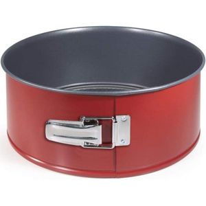Verwijderbare Scharnierende Ronde Cakevorm Ø 20 x 10 cm - Anti-Aanbaklaag - Koolstofstaal - Rood Springvorm