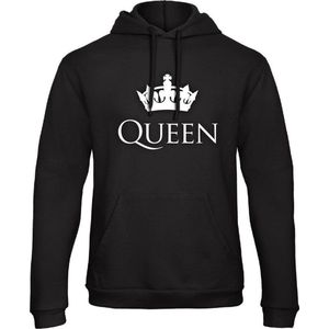 King / Queen Hoodie Classic (Queen - Maat M) | Koppel Cadeau | Valentijn Cadeautje voor hem & haar