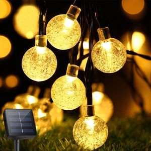 Tuinverlichting op Zonne-energie - Buiten - Lichtsnoer - 100 leds - 10 m - Solar - IP65 - Weerbestendig - Kristallen Bollen - Verlichting - Tuin - Balkon - Bomen - Terras