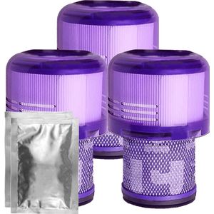3x HEPA filter geschikt voor Dyson V11, SV14 en V15 steelstofzuigers inclusief geurkorrels lavendel