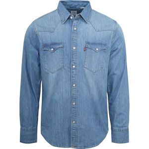 Levi's - Barstow Western Overhemd Blauw - Heren - Maat M - Regular-fit