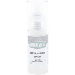 BrandNewCake® Kleurpoeder Spray Zilver 10gr - Kleurstof - Eetbare Voedingskleurstof - Bakken