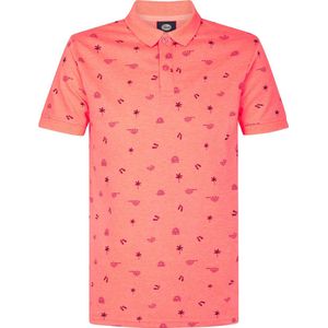 Petrol Industries - Heren All-over Print Polo Outer Banks - Roze - Maat S