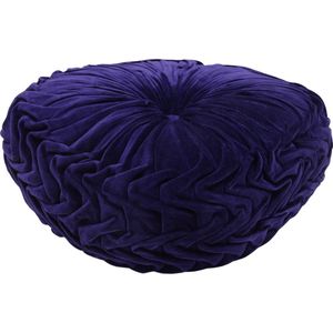 Mycha Ibiza - Velvet - fluweel - rond - sierkussen - 45cm - Donkerblauw