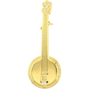 Behave® Broche banjo goud kleur 5 cm