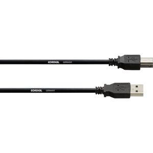 Cordial USB-kabel USB 2.0 USB-A stekker, USB-B stekker 5.00 m Zwart CUSB 5