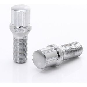 Japan Racing JB1 Wielbouten - M14x1,5 / M14x1.5 - Chrome - Set van 20 + adaptersleutel