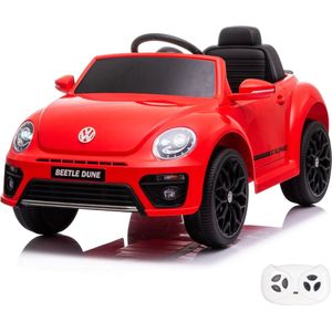 Volkswagen beetle - Elektrische kinderauto - 12V Accu Auto - Voor Jongens en Meisjes - Afstandsbediening - Rood