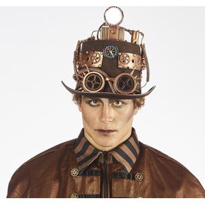 Steampunk Luxe Hoed met lamp | Luxe Hoed retro futuristisch