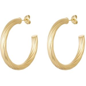 Oorbellen - Oorringen - Yehwang - Goud - Hoops - Stainless steel sieraden