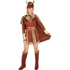 dressforfun - Vikingleidster M - verkleedkleding kostuum halloween verkleden feestkleding carnavalskleding carnaval feestkledij partykleding - 301355