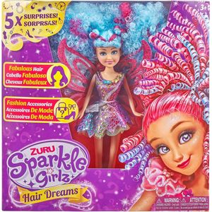 Sparkle Girlz pop Hair Dreams - Figuur met krullen - Haar stijlen - Met haaraccessoires