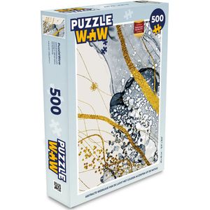 Puzzel Abstract - Goud - Natuur - Kunst - Legpuzzel - Puzzel 500 stukjes