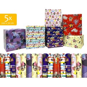 Kadopapier - Inpakpapier - Cadeaupapier 200 x 70 cm ""Disney"" - 5 rollen