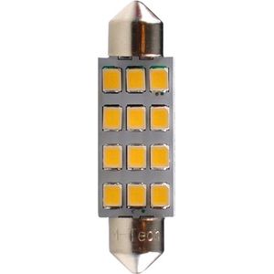 M-Tech LED C5W 12V 41mm - Basis 12x Led diode - Wit - Set