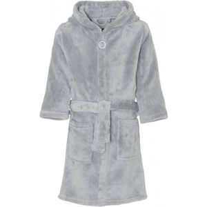Playshoes - Fleece badjas met capuchon - Grijs - maat 122-128cm