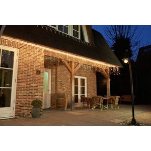 Gordijn - IJspegel verlichting - 360 LED lampjes - Kerstverlichting gordijn voor binnen en buiten - Classic Warm - 60x720 cm - Timer
