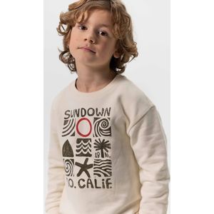 Sissy-Boy - Off-white sweater met groene print