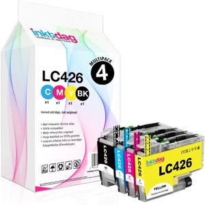 Inktdag Cartridges Compatible with Cartridges Brother LC426 LC426XL LC-426XL Multipack for Brother MFC-J4340DW MFC-J4540DW MFC-J4540DWXL (Pack of 4)