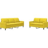 vidaXL - 2-delige - Loungeset - met - kussens - fluweel - geel