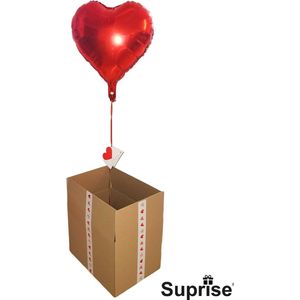 Hart Ballon met Helium – Inclusief Kaartje – Moederdag – Cadeautje – Harten Ballon – Cadeau voor haar - Qwality
