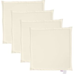 vidaXL - Tuinzitkussens - 4 - st - vierkant - 45x45x2 - cm - crèmekleurig
