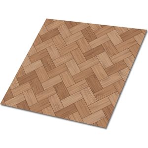 Tulup PVC Tegels - Chodel Vinyl Tegels - 30 cm x 30 cm - Bruin Vinyl Tegels Zelfklevend - Verpakking van 9 stuks - Vloer Tegels PVC - Industrieel Plaktegels - Zelfklevende Vinyltegels - Plaktegels keuken en Badkamer