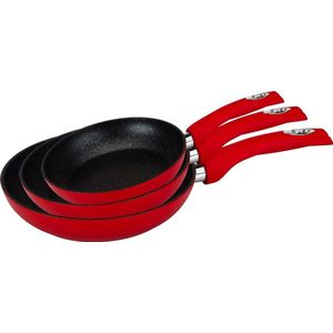 Royalty Line Koekenpannenset 3-delig Rood