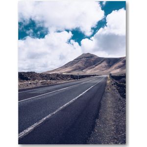Weg door de bergen - Lanzarote - Foto op Plexiglas 30x40