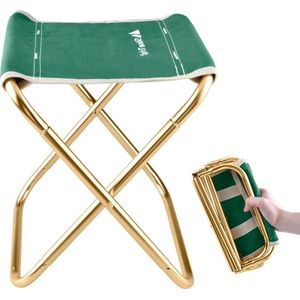 Opvouwbare campingkruk lichtgewicht draagbare viskruk voor buitenactiviteiten met draagtas (groen) pop up stool