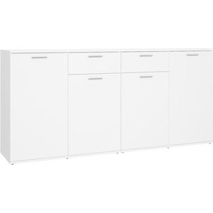 vidaXL Dressoir 160x36x75 cm bewerkt hout wit