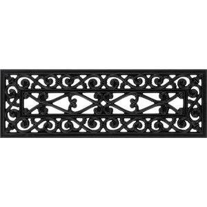 The Living Store Trapmatten 10 st 25x75 cm rubber - Traprenovatie - Antislip Matten - Loopvloertrap - Rubber Trappergaderingsset - Rubber Trapmate