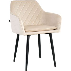 Lina® Noble Eetkamerstoel - Beige - Velvet