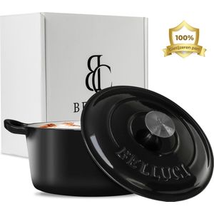 Belluci - Ø28cm - Gietijzeren Braadpan - Alle warmtebronnen - 100% PFAS & PFOA vrij - Gietijeren Pan - Hapjespan - Inductie - Braadpannen