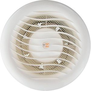 Badkamer Ventilator - Ventilator voor Badkamer met 120 mm diameter terugslagklep ronde vorm 150 m3/h EU made