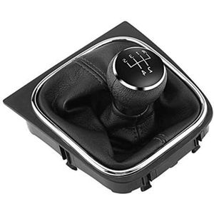 5 Speed Gear Shifter Knob with Gear Stick Shifter Head and Gaiter Boot Kit - Compatible with Golf 6 MK5 MK6 Jetta 2005-2014