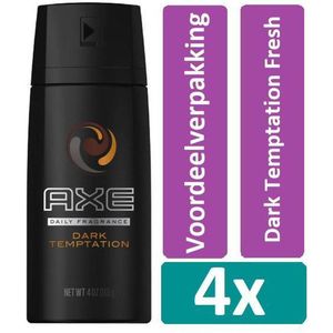 Axe Deodorant Spray 150 ml Dark Temptation 4 stuks Voordeelverpakking