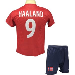 Haaland Voetbalshirt en Broekje Voetbaltenue Noorwegen - Maat 140