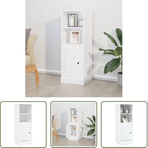 The Living Store Buffetkast - Hoogglans Wit - 36 x 35.5 x 103.5 cm - Duurzaam materiaal