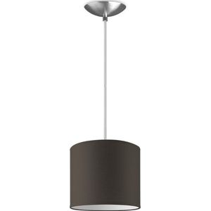 Home Sweet Home hanglamp Bling - verlichtingspendel Basic inclusief lampenkap - lampenkap 20/20/17cm - pendel lengte 100 cm - geschikt voor E27 LED lamp - taupe