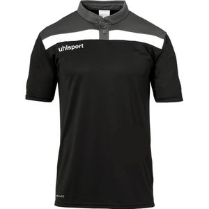 Uhlsport Offense 23 Polo Kinderen - Zwart / Antraciet / Wit | Maat: 164