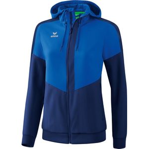 Erima Squad Tracktop Jack Met Capuchon Dames New Royal-New Navy Maat 36