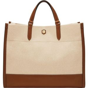 FOSSIL Shopper Schoudertas Gemma Tote Natural / Medium Brown Crème