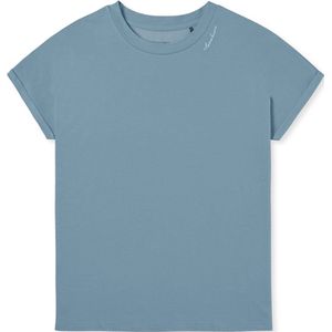 SCHIESSER Mix+Relax T-shirt - dames shirt korte mouw blauw-grijs - Maat: 38