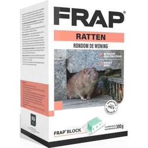 FRAP - Block - Muizengif en Rattengif – Rattenvergif - Muizenvergif - Rondom de woning - 300g