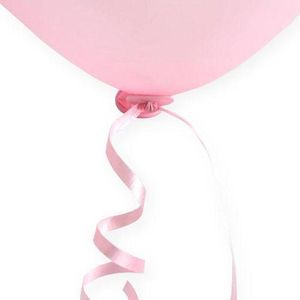 Ballon Snelsluiters Roze met Lint 100st