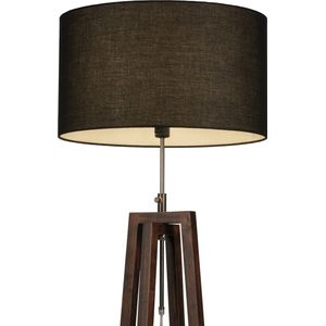 Lumidora Vloerlamp 31345 - LILLE - E27 - Zwart - Bruin - Hout - ⌀ 40 cm