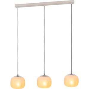 EGLO Cominio Hanglamp - E27 - 88,5 cm - Zandkleurig/Taupe - Glas