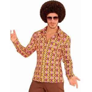 WIDMANN - Groovy jaren 70 disco blouse voor mannen - S / M
